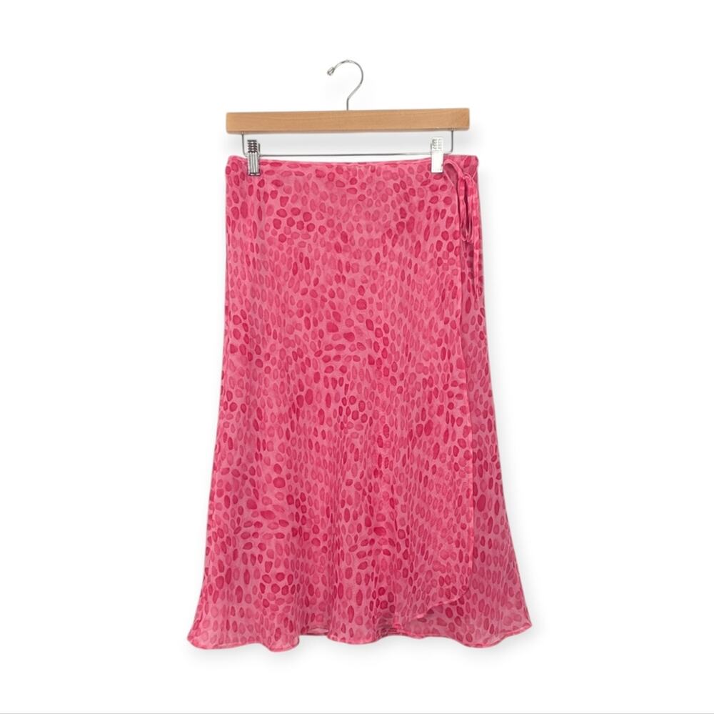 Cato Faux Wrap Skirt M Pink Polka Dot Y2K Mini Casual Retro